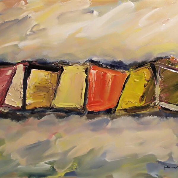 Alcune cose passano altre no - acrilici su compensato - cm 50x40 - anno 2016
