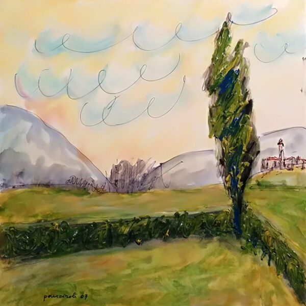 Buona Giornata - acrilici su compensato - cm 38,5x39,5 - anno 2007