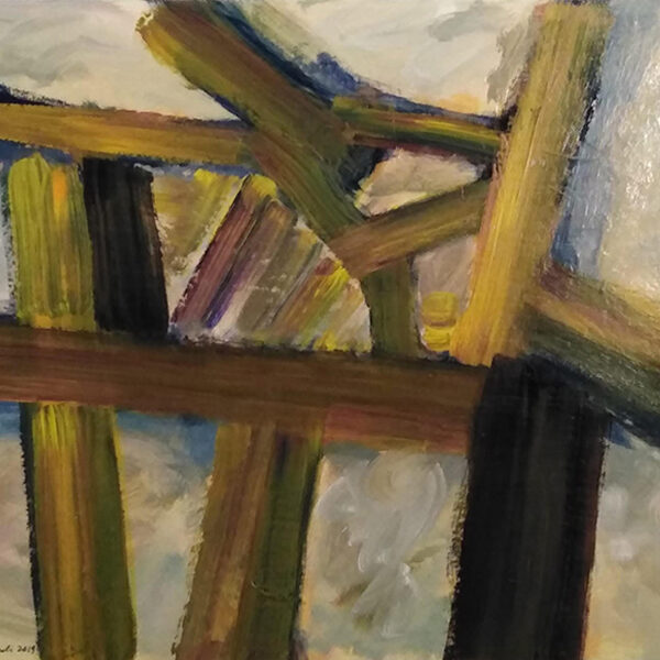 Enigma - acrilici su cartone telato - cm 60x50 - anno 2019