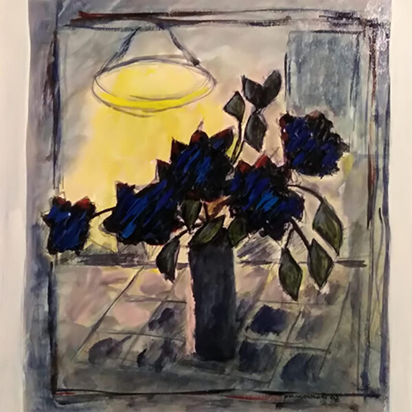 Fiori di notte - acrilici su compensato - cm 38,5x45 - anno 2007