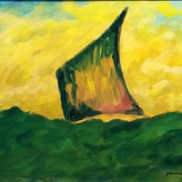 Il battello fantasma - acrilici su tela - cm 40x30 - anno 2018
