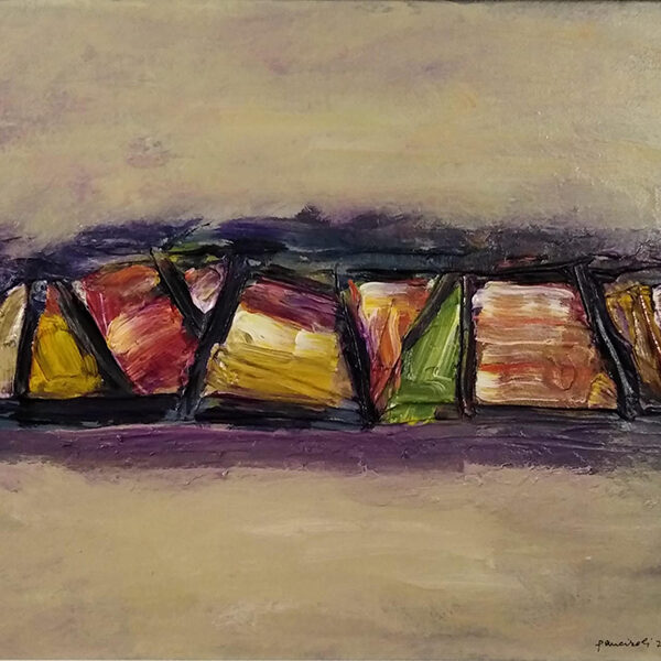 Mostrare il volto - acrilici su cartone telato - cm 50x40 - anno 2019