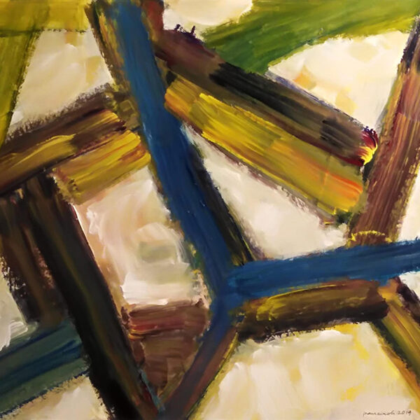 Nodo - acrilici su cartone telato - cm 60x50 - anno 2019