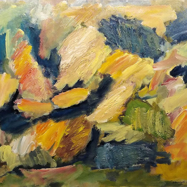 Paesaggio fantomatico - acrilici su cartone telato - cm 60x50 - anno 2019
