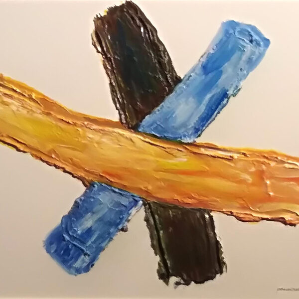 Tre verità nascoste - acrilici su cartone telato - cm 50x39 - anno 2019